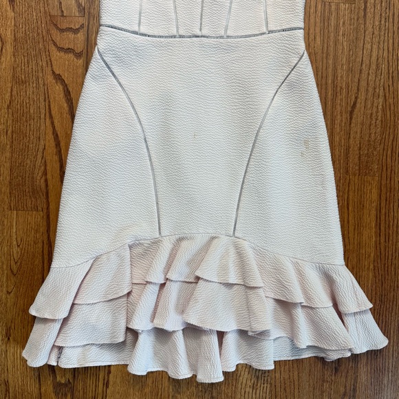 Jonathan Simkhai wool seersucker bustier dress in blush size 4 - Picture 4 of 16